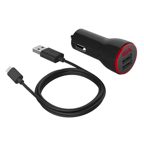 Chargeur double USB allume-cigare + câble